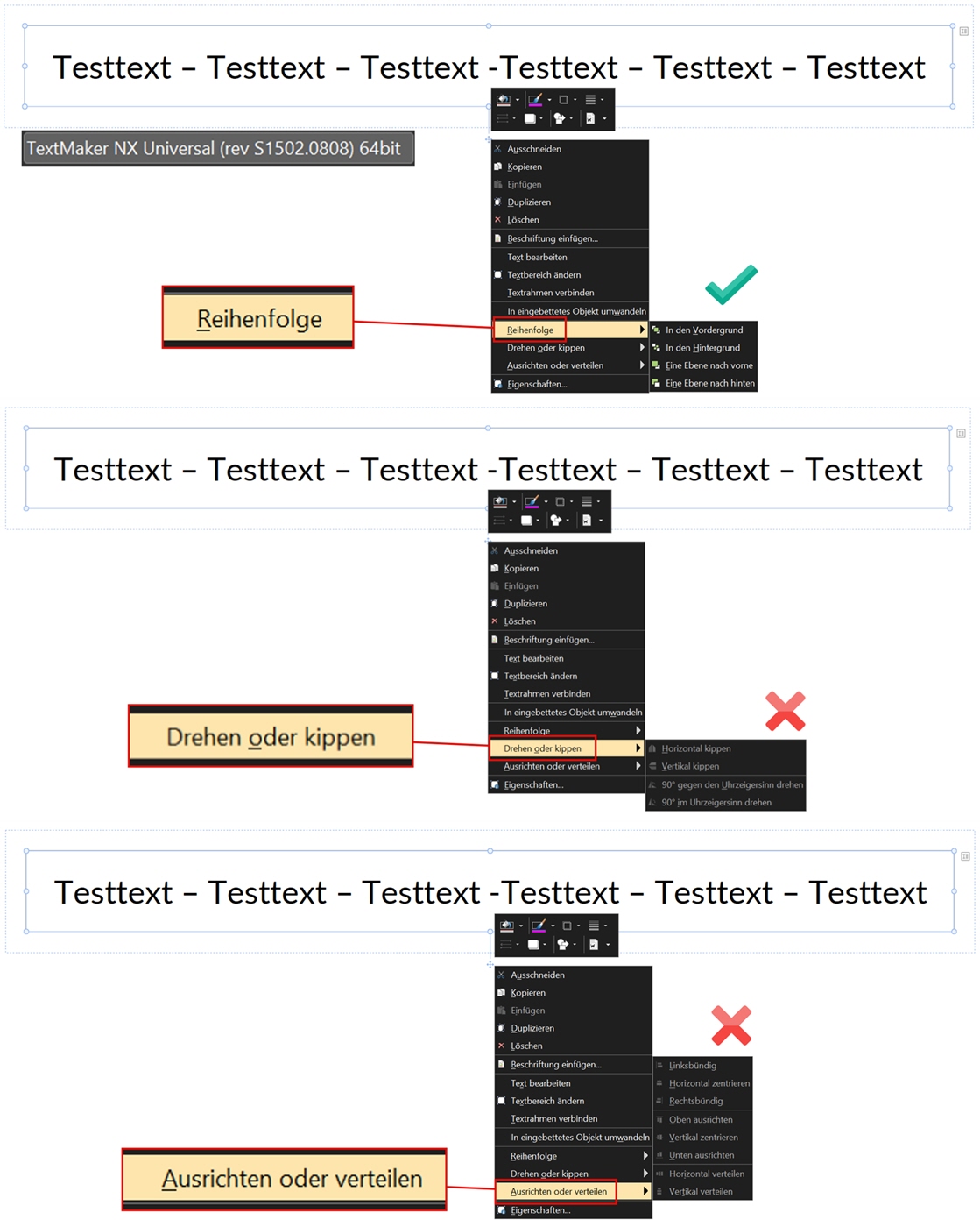 TextMaker - Textrahmen - Untermenü teilweise inaktiv.jpg